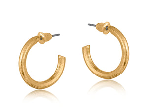 Anthonia Halo Small Hoop Earrings - Gold