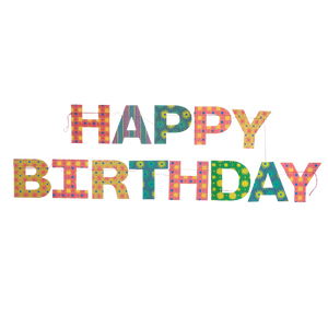 East End Press Paper Garland - Bright Happy Birthday