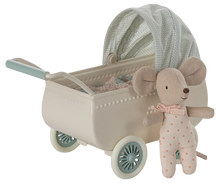 Load image into Gallery viewer, Maileg - Pram With Baby Mouse Set  - Mouse
