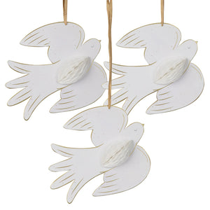 Dove Hanging Decorations Set Of 3 by Taking Tables