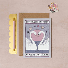 Load image into Gallery viewer, Swans Wedding Card | Same Sex Wedding Cards | Pride
