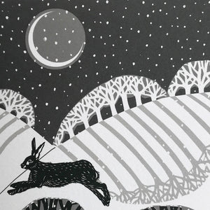 Greetings Card - Moonlit Hare