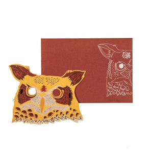 Owl Mask Greeting Card by East End Press