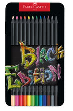 Load image into Gallery viewer, Faber-Castell Colour Pencils Tin Of 12 - Black Edition
