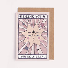 Load image into Gallery viewer, You&#39;re a Star Thank You Card | Thank You Cards | Tarot Card
