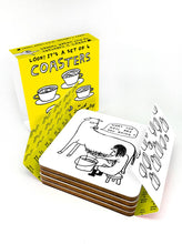 Load image into Gallery viewer, Funny Gift - Pack of 4 Coasters (DSBOX09) by David Shrigley
