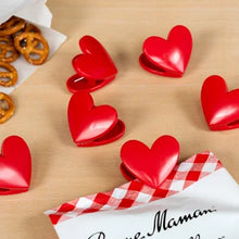 Load image into Gallery viewer, Set of 6 Heart Bag Clips by Rex
