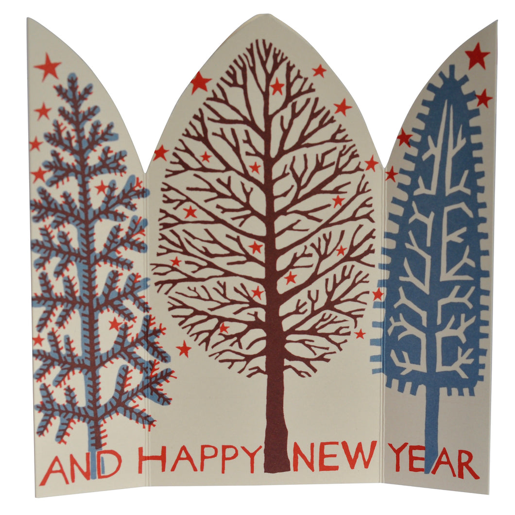 Extra Special Triptych Card - Winter Trees by Cambridge Imprint