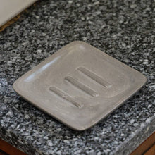 Load image into Gallery viewer, Aarven Soapstone Natural Square Soap Dish
