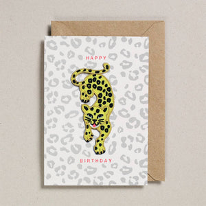 Patch Cards Birthday Leopard