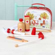 Load image into Gallery viewer, Woodland Friends Wooden Doctors Play Set
