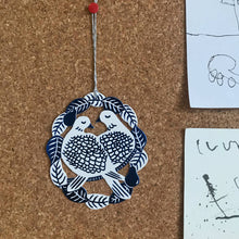 Load image into Gallery viewer, Greetings Card &amp; Letterpress Foiled Decoration - Doves

