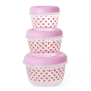 Rice DK  Set Of 3 Food Boxes - Hearts