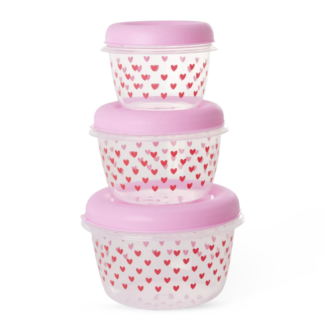 Rice DK  Set Of 3 Food Boxes - Hearts