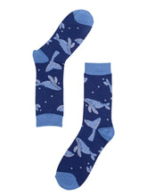 Load image into Gallery viewer, Men’s Bamboo Socks - Whale by Sock Talk
