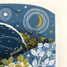 Load image into Gallery viewer, Concertina Card - Badger Amongst the Brambles
