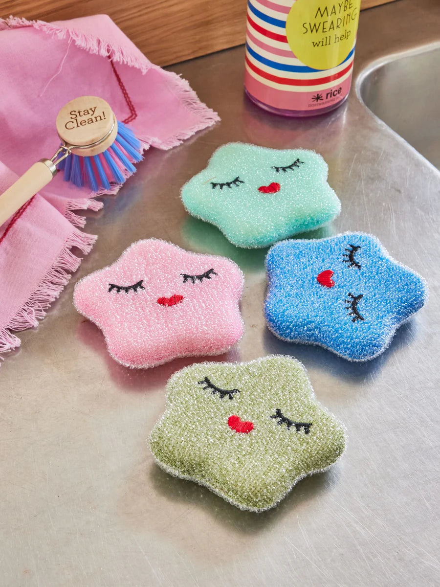 Rice DK - Kitchen Sponges Star Shaped - Assorted Colours