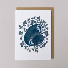 Load image into Gallery viewer, Greetings Card - A Winter&#39;s Sleep - Badger

