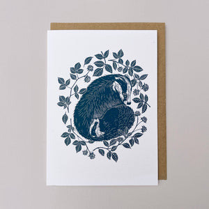 Greetings Card - A Winter's Sleep - Badger