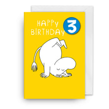 Load image into Gallery viewer, Birthday Badge Card Moomin - 3 Year Old
