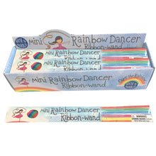 Load image into Gallery viewer, Mini Rainbow Dance Ribbon Wand
