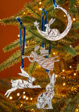 Load image into Gallery viewer, Silver Metal Hare Moon Decoration
