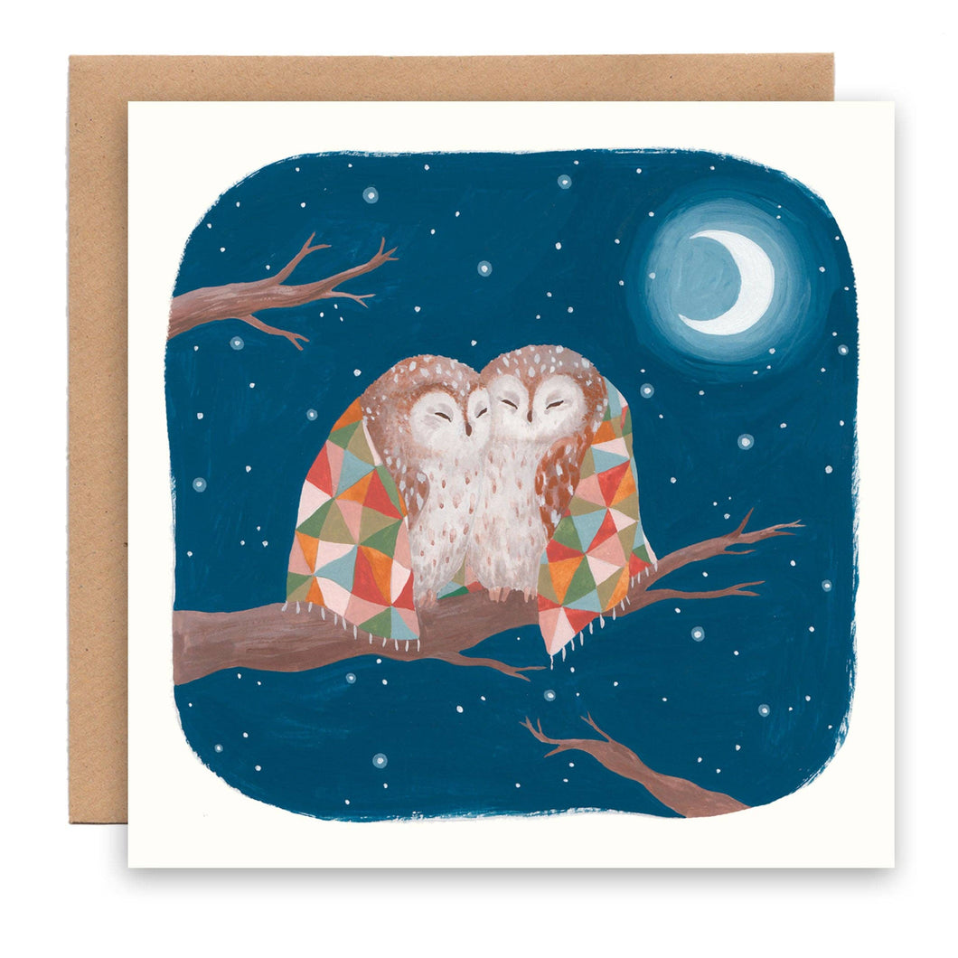 Cécile Berrubé Greetings Card - Cosy Owls