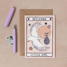 Load image into Gallery viewer, Stork New Baby Card | Gender Neutral Baby Cards | Adoption
