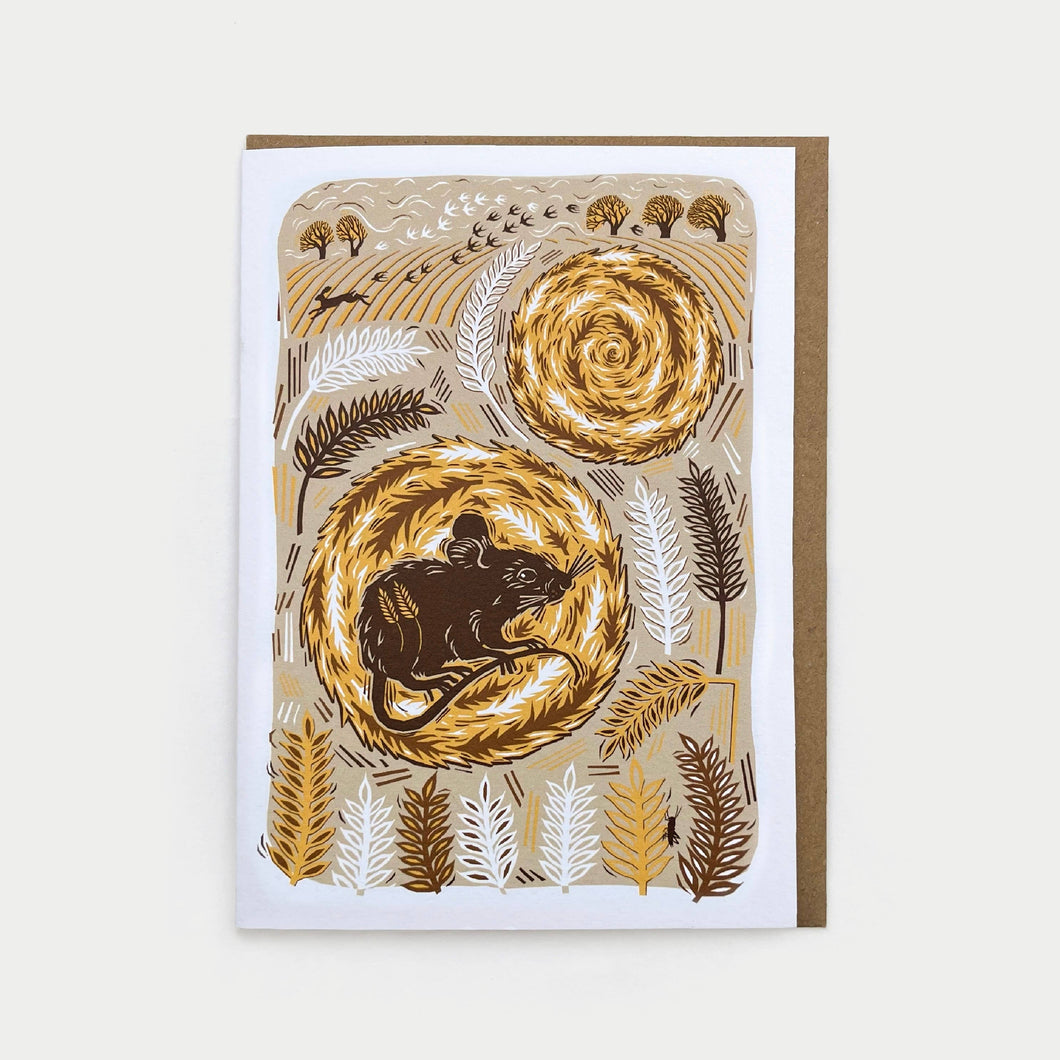 Greetings Card - Harvest Mouse