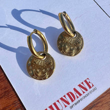 Load image into Gallery viewer, Moon &amp; Stars Detachable Charm Hoop Earrings
