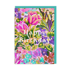 Neon Floral Greeting Card - Mawson Tulip