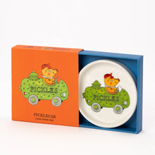 Load image into Gallery viewer, Richard Scarry Round Trinket Tray - Pickle Car
