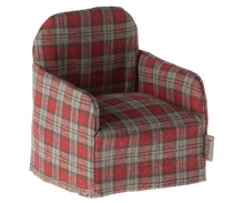 Load image into Gallery viewer, Maileg Chair Mouse - Red Checker
