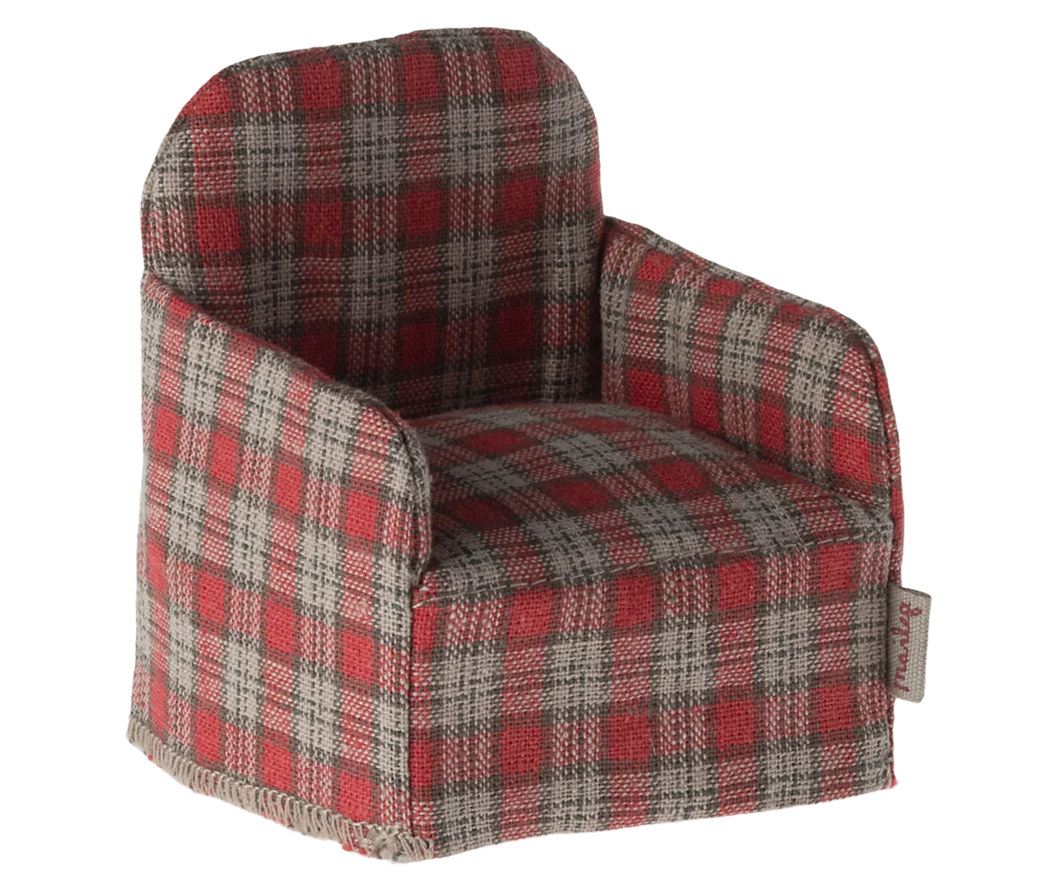 Maileg Chair Mouse - Red Checker