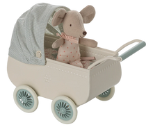 Load image into Gallery viewer, Maileg - Pram With Baby Mouse Set  - Mouse

