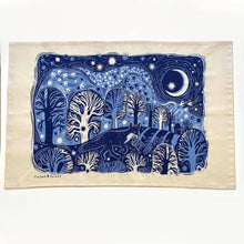 Load image into Gallery viewer, Cotton Tea Towel - Midnight Fox

