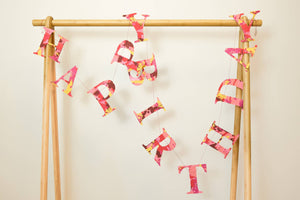 Happy Birthday - Recycled Red Mix Sewn Garland by East End Press