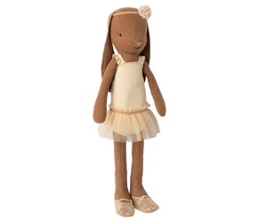 Maileg - Chocolate Brown Rabbit Size 2 - Ballet Suit & Skirt Cream