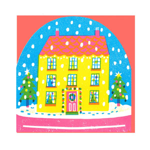 The Printed Peanut Snow Globe Card - Large House