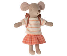 Load image into Gallery viewer, Maileg - Tricycle Mouse Big Sister - Coral
