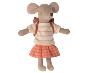 Maileg - Tricycle Mouse Big Sister - Coral