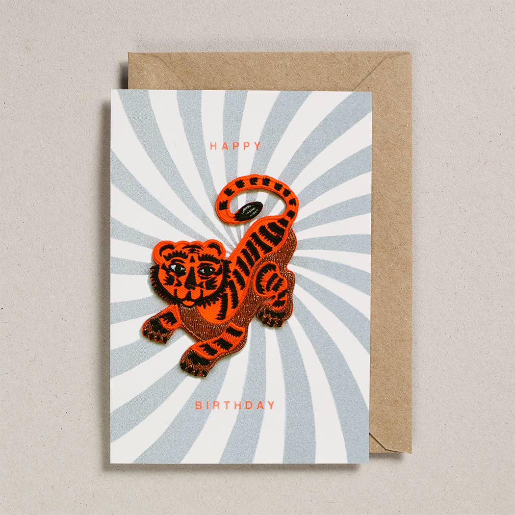 Patch Cards Birthday Tiger