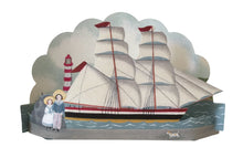 Load image into Gallery viewer, Elizabeth Harbour Diorama Greeting Card - Ship In Sail
