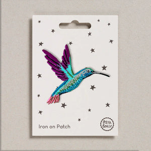 Iron on Patch Hummingbird by Petra Boase