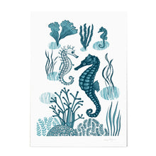 Load image into Gallery viewer, Seahorses A3 Print by Lush Designs
