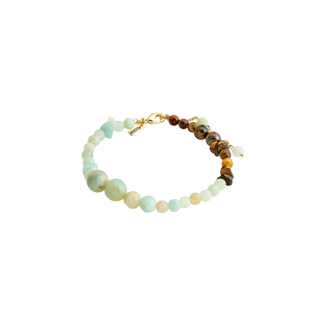 SOULMATES Bracelet, Mint/Gold Plated by Pilgrim