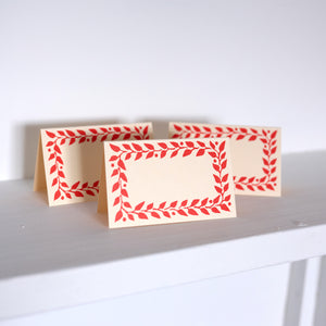 Pack Of 12 Place Cards - Raspberry by Cambridge Imprint