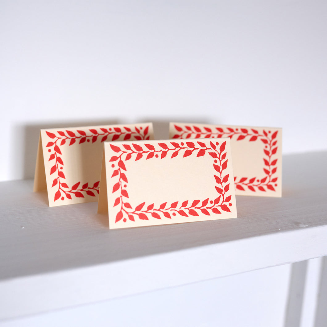 Pack Of 12 Place Cards - Raspberry by Cambridge Imprint