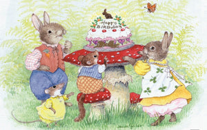 Rabbit’s Birthday Greeting Card by The Porch Fairies