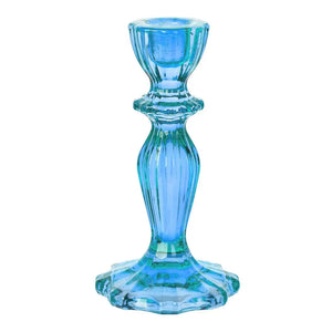 Talking Tables Glass Candle Holder - Blue